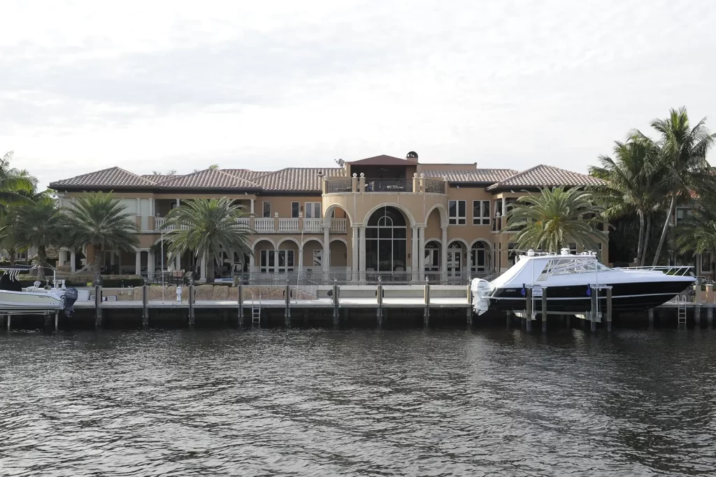Waterfront home along the South Florida Intracoastal Waterway